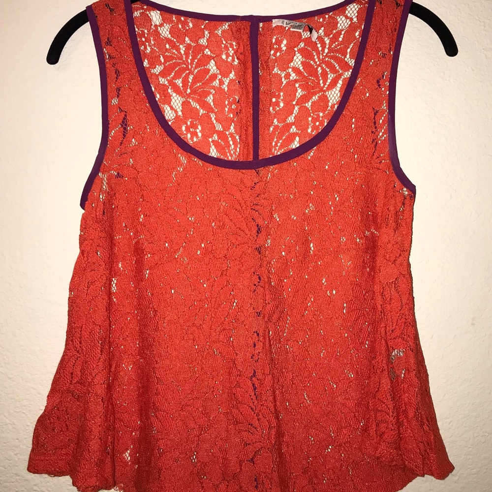 UO Lucia Couture Lace Crop Tank